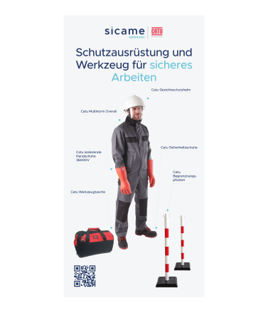 Schutzausrüstung und Werkzeug für sicheres Arbeiten